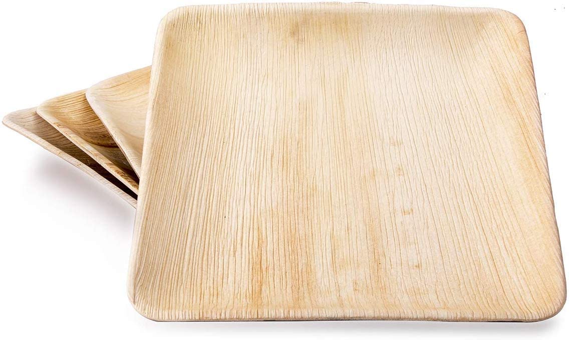 10” Square Palm Leaf Plate - arbhustore