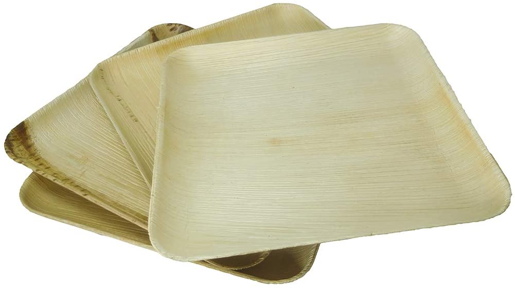 10” Square Palm Leaf Plate - arbhustore