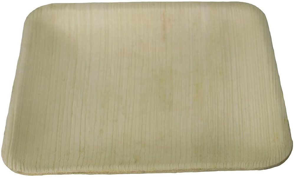 4” Square Palm Leaf Plate - arbhustore